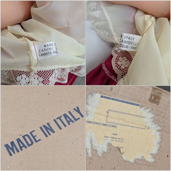 Vtg Zanini Zambelli Doll 17" Vinyl Red Velvet Dress Curly Brunette w/ Box ITALY - Picture 9 of 16